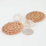 Basket Weaved Disc Earrings: NT