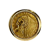 14K Gold $2.5 Coin Ring