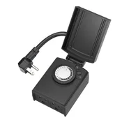 30 Min Outdoor Mechanical 24 Hour Programmable Dual Outlet Timer BN-LINK