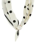 Accented Pearl Polka Dot Scarf Necklace