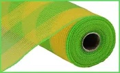 10.25"X10Yd Faux Jute/Pp Wide Stripe  Yellow/Fresh Green  RY8314B3