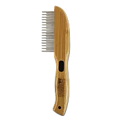 Bamboo Groom Rotating Pin Comb — Jeffrey's Natural Pet Foods