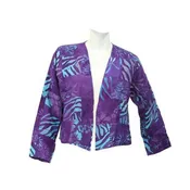Beaded Hawaiian Reversible Patch Jacket