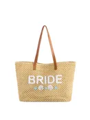 "BRIDE" SHELL TOTE, NATURAL