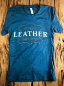 DG LeatherCraft “Leather” Graphic T-Shirt -Deep Blue Teal