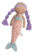 Faux Linen Mermaid Doll "Alivia
