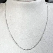 14k White Gold Thin Cable Chain