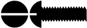 00-90 Brass Round Head Machine Screw -- 3/16 x .047"  .48 x .12cm pkg(12)