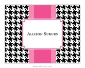 Alex Houndstooth Black Foldover Notecard