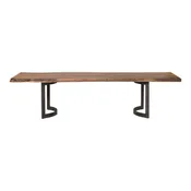 BENT DINING TABLE SMALL SMOKED