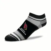 Arizona Cardinals NFL Adult Marquis Addition No Show Socks - Black