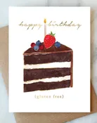 Gluten Free Cake Birthday Greeting Card