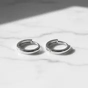 15mm Hoop Huggie Earrings - Elegant and Comfortable Fit