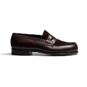 180 Loafer [Men Dark brown suede calfskin & dark brown boxcalf]