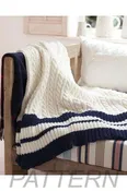 Debbie Bliss 12 Nautical Throw PATTERN ONLY