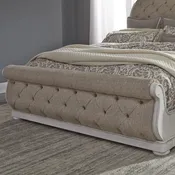 Abbey Park - King Upholstered Sleigh Footboard - Antique White
