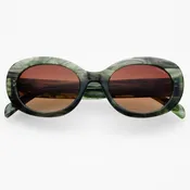 Aria Acetate Womens Oval Sunglasses in Emerald by Freyrs Eyewear