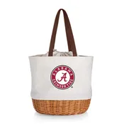 Alabama Crimson Tide - Coronado Canvas and Willow Basket Tote
