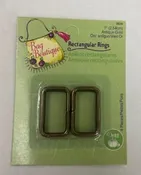 1" Rectangular RIngs Antique Gold 9839