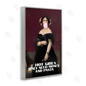 1x | Hot Girls Need Money & Pasta Wall Art