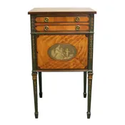 18th Century English George III Painted Satinwood Side Cabinet