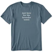 Men's Just here for the Lavender Towel Short Sleeve Crusher Tee