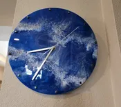 Blue and Crystal Wall Clock