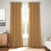 Amber Gold Grommet Signature Velvet Blackout Curtain