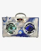 Blue Swirl Bluetooth FM Radio & Wireless Speaker