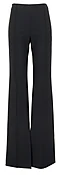 Adam Lippes Eva Flare Pants with Slit in Black