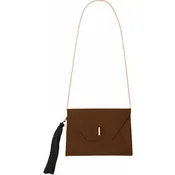 Valerie Chocolate 10.5" x 0.5" x 7.5" Oversized Clutch