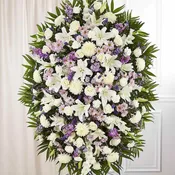 Lavender And White Funeral Standing Spray
