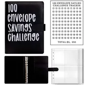 100 Envelope Challenge Binder – Budget Organizer for Cash Saving