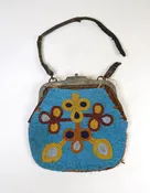 Antique Fully Beaded Plateau Purse