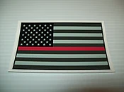 American Flag Red Stripe Decal 2.5" x 4"