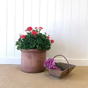 A Large Vintage Terra Cotta Garden Pot