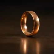 18k Rose Gold Tungsten Ring (4mm)