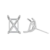 EF-93: EMERALD CUT MARTINI FRICTION EARRING