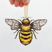 Acrylic Bee Ornament - LOW STOCK
