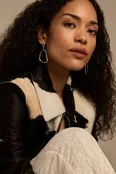 ORGANIC OVAL DROP EARRINGS