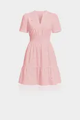 3D Floral Appliqué Hand Embroidered Mini Dress with Short Sleeves – Country Club Floral Mini Dress