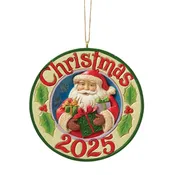 2025 Annual Dated Santa Gifts Ornament - Jim Shore