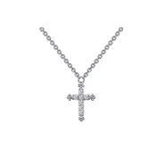 0.07 CTW Silver Cross Necklace