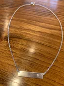 Lotus Bar Initial Necklace