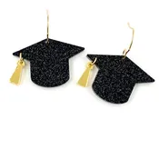 1" Custom Tassel Grad Cap Dangles- Graduation Earrings