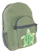 Denim Backpack with Ikat Terrapin Embroidery (Medium)