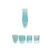 12-14 oz. Acrylic Stackable Fish Shaped Drinking Glasses, Blue, Set of 4