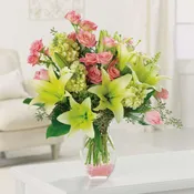 Lilies and roses