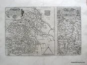 1579 - Central France near Bourges - Regionis Biturigum Exactiss Descriptio ... - Antique Map