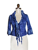 Jacket silk blue color